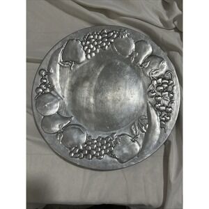 Wilton Armetale Co Vintage Pewter Tropical Garden Tray Food/Cooking Safe